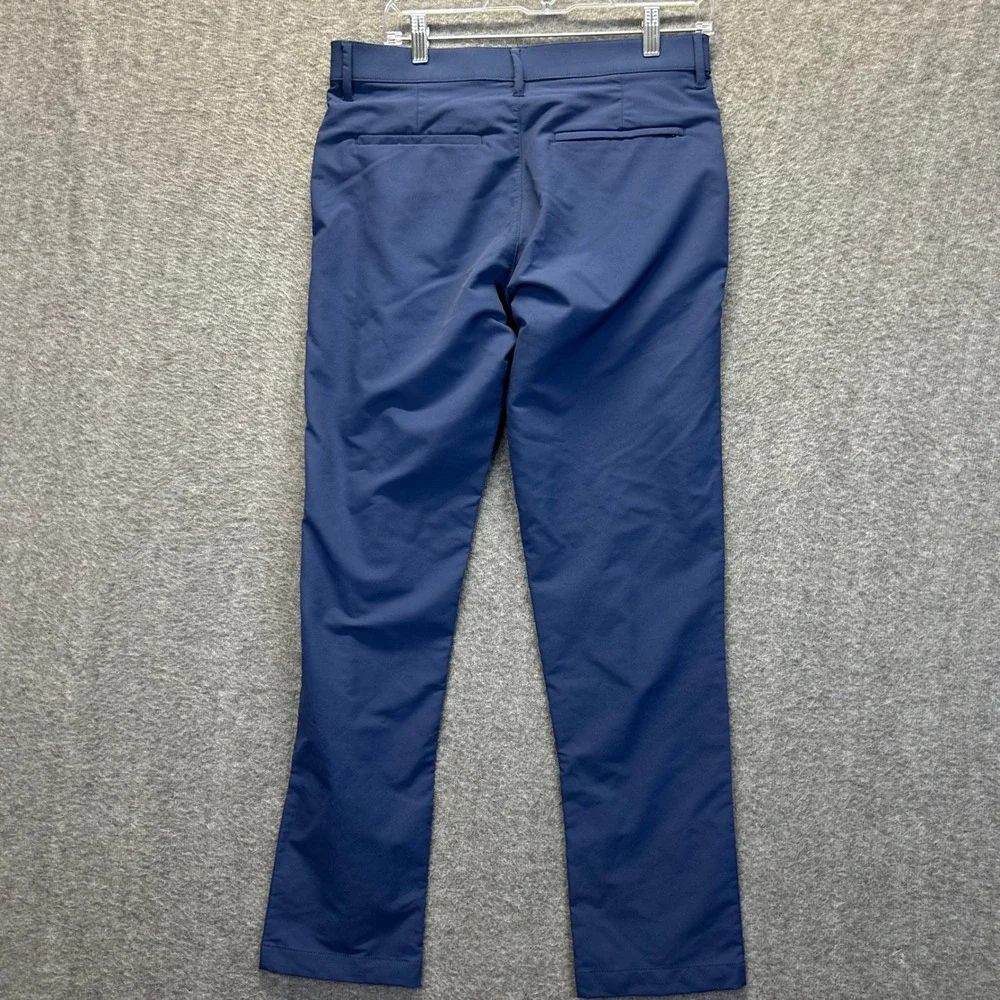 Banana Republic Mens Core Temp Slim Fit Pants Navy Blue 30x32 Performance Chino
